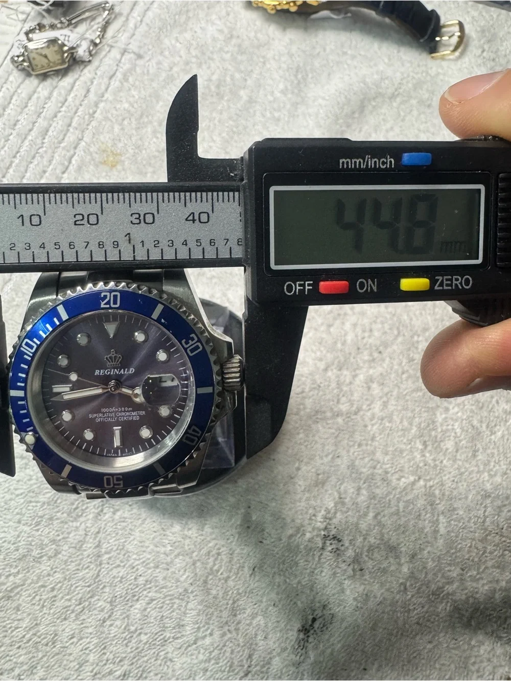Men's Blue Dial Stainless Steel Dive Watch